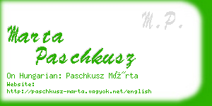 marta paschkusz business card